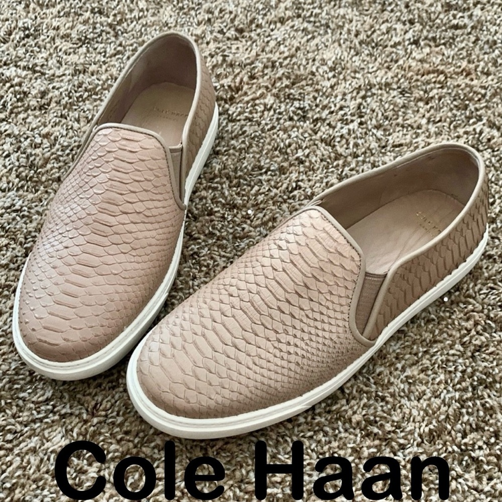Cole Haan Casual Sneakers Slip on Shoes Tan